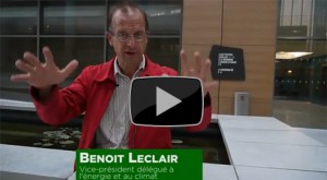 Benoit Leclair vice président à l'énergie et au climat en explique les territoires à énergie positive