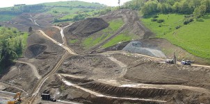 Chantier de l'A89, sortie sud de Tarare.